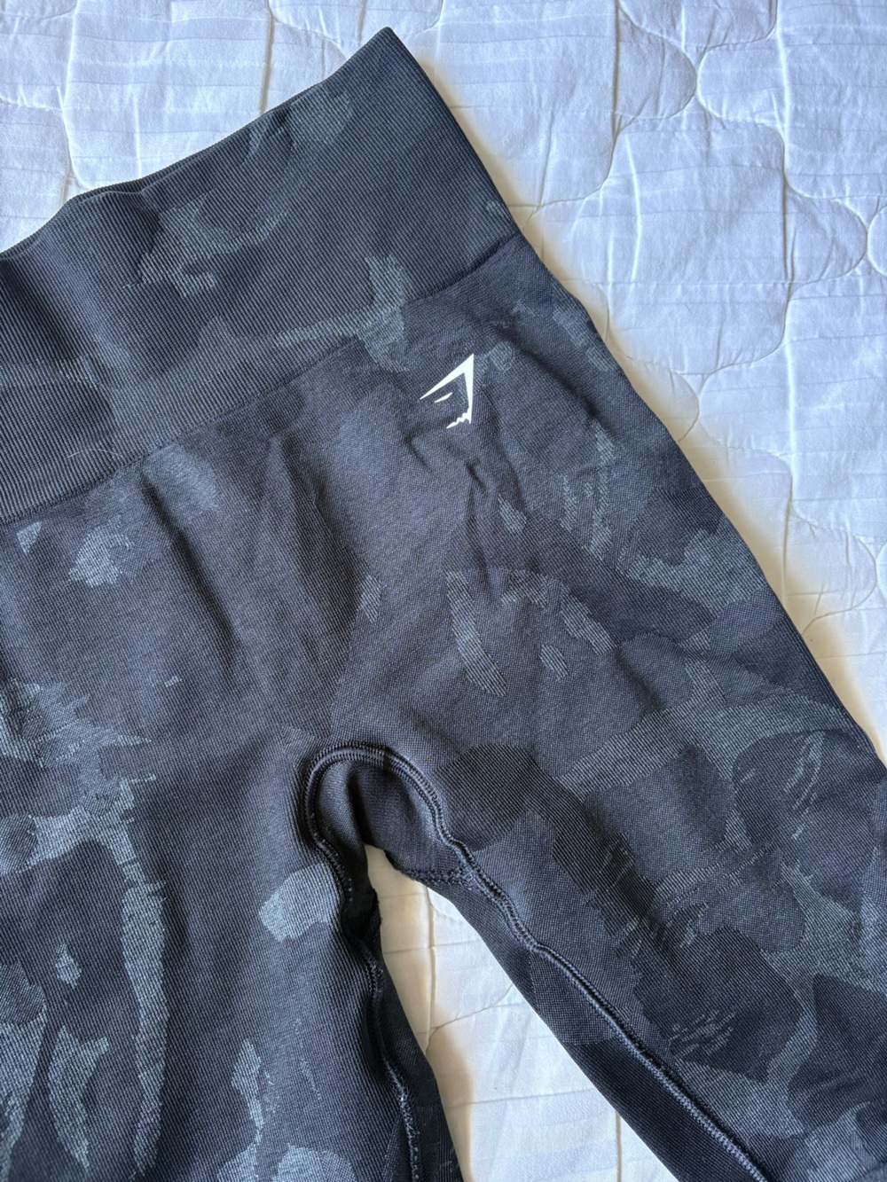 Black Camo Athletic Leggings Gym Shark